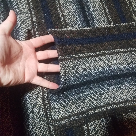 Baja Striped Hooded Pullover Sweater Jacket LARGE - Picture 4 of 7